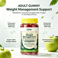 Gummies au Chrome en Gros OEM, 60 Unités en Vrac avec Vinaigre de Cidre de Pomme, Complément Alimentaire, Fournisseur pour Distributeurs en Marque Blanche