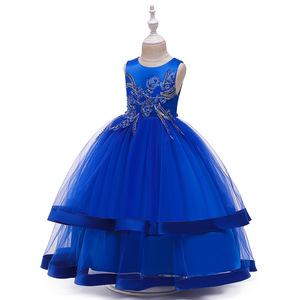 5019 Hochwertige Kinder Mädchen Kleidung Neueste Mode Ärmellose Puffy Party Kleider Hochzeit <span class=keywords><strong>Blumen</strong></span> Mädchen Kleid - Product Image 6