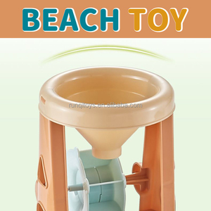 Ensemble de 5 jouets de <span class=keywords><strong>sable</strong></span> de plage d'été éducatifs château en plastique avec moule pour animaux et pelle adapté aux bébés pour une utilisation en piscine extérieure - Product Image 2