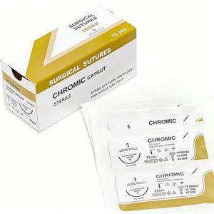 Hilo <span class=keywords><strong>de</strong></span> Catgut Cromado Personalizable, Curvado, Corte <span class=keywords><strong>de</strong></span> 3/8 <span class=keywords><strong>de</strong></span> Círculo, 75cm, Catgut Cromado para Reparación <span class=keywords><strong>de</strong></span> Tejidos - Product Image 2