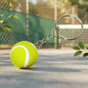 Porte-clés de balle de tennis multicolores à prix d'usine, jouets porte-clés de haute qualité, porte-clés personnalisés en 3D, cadeaux souvenirs sportifs - Product Image 1