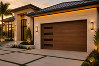 Puerta de Garaje Seccional Moderna de Aluminio |   Aleación 6063-T5 |   Certificado por Energy Star |   Villa y de Grado Comercial