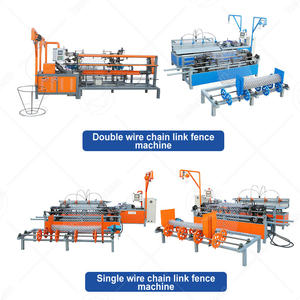 OCEAN Automatic <b>Metal</b> Mesh Weave Make Machine Stainless Steel Double Wire Chainlink Fence Make Machine - Product Image 2