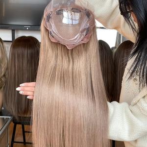 2025 timide personnalisé fait meilleure qualité 100% cheveux humains 8*8 pleine dentelle Topper Mini perruque nœuds simples femme Blonde cheveux Topper - Product Image 1