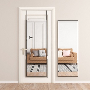 Grand miroir de sol moderne pour la maison Design rectangulaire stable Imagerie ultra et antirouille Cadre en métal Porte en verre Utilisation décorative - Product Image 2