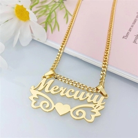 Collar con Nombre Personalizado de Moda, Diseño de Corazón, Acero Inoxidable, Certificación CE, Regalo para el Día de la Madre