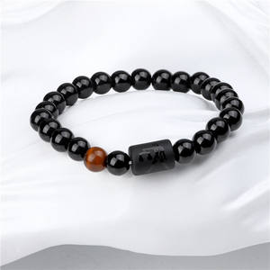 Nouveau bracelet en verre perlé classique en pierre de tigre pour hommes Offre Spéciale EBay pour les occasions d'anniversaire - Product Image 5