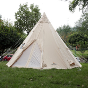 Tienda de Campaña Impermeable de 5 m, Tienda de Campaña Gigante Tipo <span class=keywords><strong>Tipi</strong></span> para Acampar al Aire Libre, Tienda de Campaña de Lona Tipo <span class=keywords><strong>Tipi</strong></span> <span class=keywords><strong>Indio</strong></span>, Tienda de Campaña Piramidal - Product Image 5