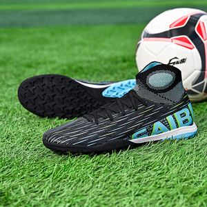 Chaussures de football TF personnalisables noir et blanc pour équipes, durables, pour terrains synthétiques, matchs/<span class=keywords><strong>futsal</strong></span>/entraînement, directement de l'usine, OEM/ODM - Product Image 5
