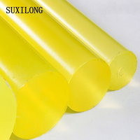 Barre en PU de 25 mm en gros, fabricant de barres en caoutchouc polyuréthane, barre en PU jaune en stock, barre en PU de petit diamètre, taille personnalisée