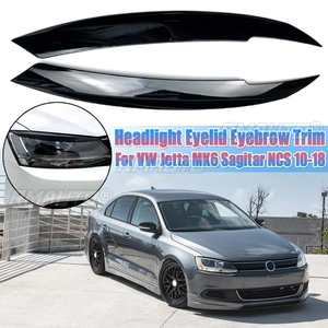 ไฟหน้ารถแบบคู่แต่งเปลือกตาบนขอบ ABS สำหรับ Volkswagen สำหรับ VW สำหรับ Jetta MK6 Sagitar NCS 2010 2011-2018แต่งรถ - Product Image 4