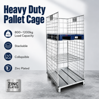 Convertisseur de palette pliable et empilable, entièrement soudé, en acier doux galvanisé Q235, pour stockage en entrepôt