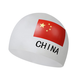 Gorro de Natación de Silicona con Bandera de China Qilang, Elástico, Impermeable, Unisex, para Adultos, con Protección para los Oídos - Product Image 2