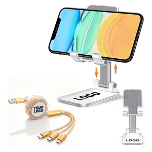 ขาตั้งโทรศัพท์แบบพกพา ขายส่ง ของขวัญโปรโมชั่น ปรับมุมและระดับความสูงได้ พับเก็บได้ สำหรับวางบนโต๊ะ  รับทำโลโก้ตามสั่ง - Product Image 1