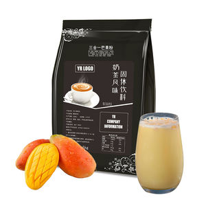 Polvo para Té de Burbujas de Mango Personalizado con Azúcar y Crema Vegetal, Espuma de Leche Instantánea, Bolsa de 1 kg, Ingredientes Populares para Té de Burbujas - Product Image 2