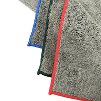 Ensemble de 2 serviettes en microfibre absorbantes, écologiques, sans peluches, séchage rapide, en corail polaire, avec logo personnalisé, 30x40cm, pour cuisine et nettoyage de voiture