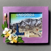 Aimants de réfrigérateur 3D Europe Andorre, souvenirs touristiques, collection d'autocollants, articles de décoration artisanaux