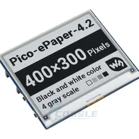 Waves hare 4,2-Zoll-E-Paper-E-Ink-Anzeigemodul für Raspberry Pi Pico 400 X300 Schwarz/Weiß 4 Graustufen-SPI