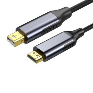 8K Mini <span class=keywords><strong>DisplayPort</strong></span> <span class=keywords><strong>a</strong></span> <span class=keywords><strong>HDMI</strong></span> <span class=keywords><strong>Cable</strong></span> Mini DP 1,4 <span class=keywords><strong>A</strong></span> <span class=keywords><strong>HDMI</strong></span> 2,1 Soporte de carcasa de aluminio 8K @ 60Hz, 4K @ 120Hz UHD HDR para MacBook Pro, etc. - Product Image 1