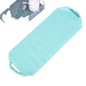 Toalla Exfoliante de Nailon Blanca con Cepillo para Espalda, Diseño Elástico, Doble Cara, Ecológica y Antimicrobiana, Correa de Baño - Product Image 5