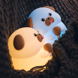 New Design Kid <b>LED</b> Lamp Light Cartoon Design Silicone Pat Nightlight Children Gift Squish Silicone Night Lamp - Product Image 1