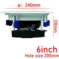 Altavoz de Techo Estéreo/Surround XD-618BT de 6 Pulgadas y 30W de Alta Calidad con Conectividad BT para Sistema de Cine en Casa