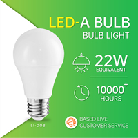 Ampoule LED haute luminosité 1750lm 22W 6500K Blanc froid E27 220-240V LI-DOB Lampe sans scintillement pour espace de bureau