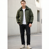 Blouson Bomber Homme Hiver Chaud avec Col en Fourrure, Veste Décontractée Coupe-Vent pour Homme, Manteau Zippé Streetwear pour Homme