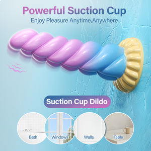 Dildo de Silicona Colorido, Tapón Anal, Expansor, Masturbador, Masajeador Anal, Dildo Realista de Silicona Líquida con Ventosas - Product Image 2