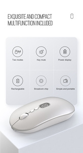 मुफ्त भेड़िया x1 दोहरी मोड वायरलेस वायर्ड माउस स्क्रीन पावर डिस्प्ले के साथ लैपटॉप ऑफिस कंप्यूटर गेम वायरलेस माउस - Product Image 6