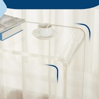 Table console moderne en acrylique pliable, design étroit et transparent, meuble d'appoint compact pour salon, salle à manger, entrée d'hôtel