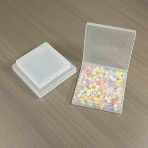 Transparent Frosted Square Plastic <b>Box</b> 9x9cm And 10.8x10.8cm For Jewelry Accessories Nail Art Parts <b>Storage</b> - Product Image 3