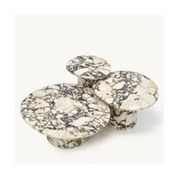Table basse Newstar Light Luxury Simple en marbre naturel, table en marbre Calacatta Viola