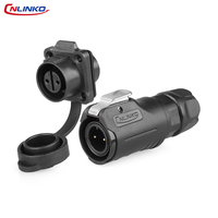Connecteur circulaire tout plastique CNLINKO LP12, étanche IP68, connecteur de prise à poussoir-tirer