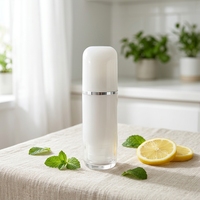 Flacon sans air de 30 ml en stock avec texture givrée nacrée pour sérum facial, lotion et emballage cosmétique pour soins de la peau
