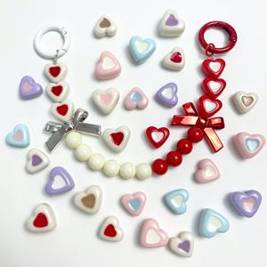 Venta al por mayor de alta calidad de color sólido gota de aceite acrílico amor cuentas sueltas Diy pulsera cuentas de lujo - Product Image 1