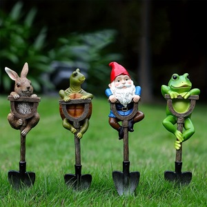 <span class=keywords><strong>Estatua</strong></span> de Rana de Resina, Adorno para Jardín, Lindas Figuras de Rana en una Pala, Adorno para Decoración de Patio y Jardín al Aire Libre - Product Image 3