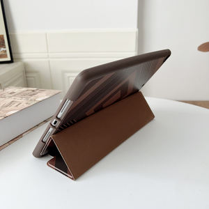 Échiquier Texture support 3 plis pour <span class=keywords><strong>iPad</strong></span> <span class=keywords><strong>5</strong></span> 6 7 8 9 10e génération étui Air Pro 2024 MINI 3 4 Pro 11 12.9 13 pouces housse en cuir - Product Image 3
