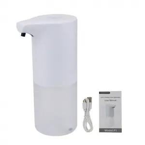 350ml निविड़ अंधकार Touchless हाथ रिचार्जेबल स्वचालित फोम साबुन मशीन
