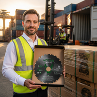 Lame de scie à bois TCT en gros pour l'Europe, personnalisable avec logo OEM pour usine, 7/10 pouces, 24/60 dents, approvisionnement en vrac, service de support pour marque privée