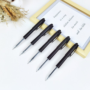 Nuevos bolígrafos de tinta gel negra mate con tapa extraíble y fórmula antidesbordamiento para regreso a clases, paquetes de papelería para estudiantes. - Product Image 5