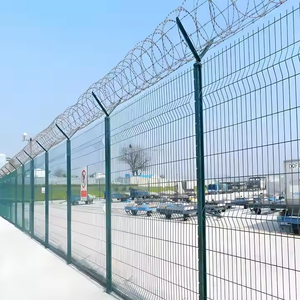 7ft аэропорт и тюрьма охранная проволочная сетка с колючей проволокой настраиваемые размеры 3D моделирование сервис - Product Image 3