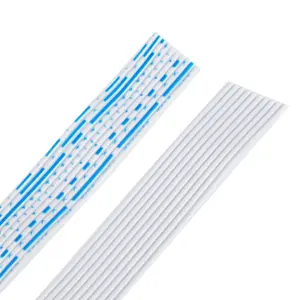 24AWG 0.16TS Blue and White Flat Cable 300V UL2468 PVC Wire 8 Core Flat Ribbon Electrical Wire for Home Appliance