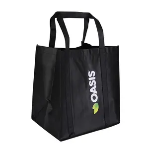Custom Reusable Eco Large Non-woven Tote Grocery Carrying Cloth Bag Custom Biodegradable Non Woven Cheap Carry Tnt Bag folding