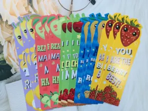 Atacado Spot Fruit Theme Scented Bookmarks são adequados para que os alunos leiam favoritos bonitos