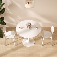 Meubles de maison modernes de style nordique blanc à la mode petit ensemble de chaises de table à manger tulipe assorties pour la maison hôtel café restaurant