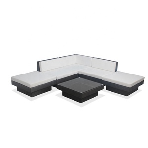 Set di <span class=keywords><strong>Divani</strong></span> Modulari <span class=keywords><strong>da</strong></span> Giardino <span class=keywords><strong>in</strong></span> <span class=keywords><strong>Rattan</strong></span> <span class=keywords><strong>Sintetico</strong></span> a Forma di L, Comodi e Resistenti alle Intemperie per Esterni e Cortili - Product Image 2