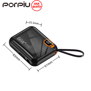 Banco de energía de carga rápida de 66W, 10000mAh, con pantalla LED, cable de salida PD de 20W, incorporado, para <span class=keywords><strong>iPhone</strong></span> y Android - Product Image 2