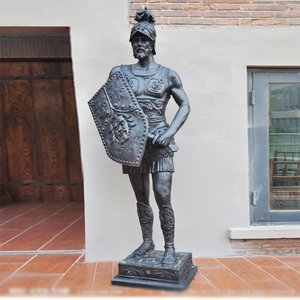 Statue de Chevalier en Bronze Métallique pour Jardin Extérieur, Sculpture Personnalisée avec Bouclier et Épée en Laiton Coulé, <span class=keywords><strong>Prix</strong></span> de Gros Plus Bas - Product Image 6