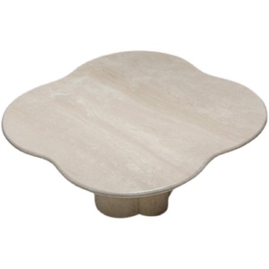 Mesa de Centro de Mármol Travertino Natural, Estilo Moderno y Ejecutivo, Diseño <span class=keywords><strong>Super</strong></span> Delgado, Mueble para Sala de Estar, Villa, Hotel, Espacios Pequeños - Product Image 5